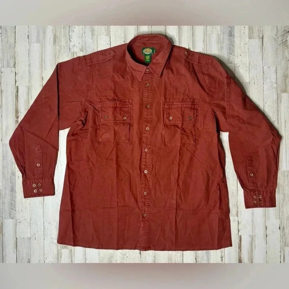 Cabela's Other - Cabelas Outdoor Gear Heavy Duty Twill Long sleeve Button Up Shirt 2XTall Maroon